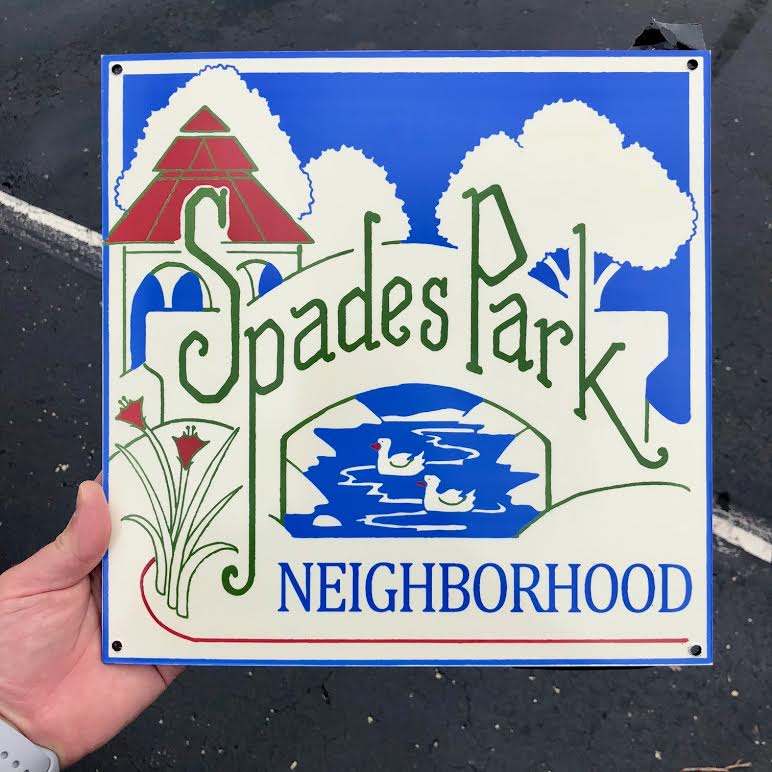 Spades Park Neighborhood Signs